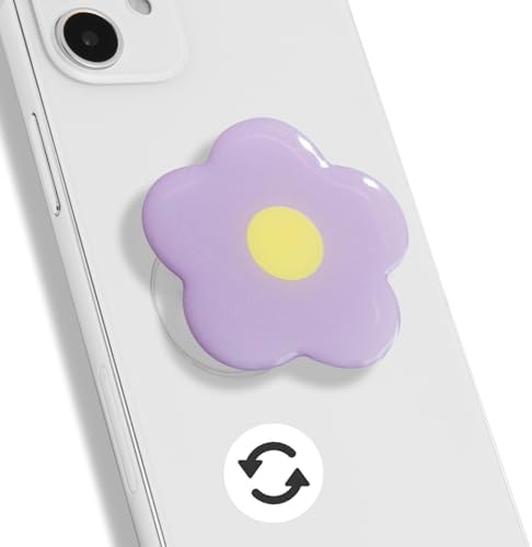 Coral Floral Daisy Phone Grip & Fidget Spinner – Mag Safe Compatible Lightweight Accessory for Enhanced Stability, Stress Relief, and Effortless One-Handed Use – Stylish and Durable Magnetic Stand for i Phone Users