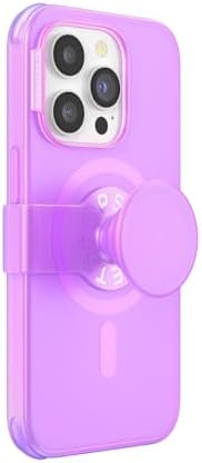 Pop Sockets i Phone 14 Pro Case with Integrated Slidable Grip & Kickstand – Pink Opalescent – Ultimate Wireless Charging Compatibility, 10 ft Drop Protection, and Easy Mag Safe Integration for Enhanced Mobile Experience
