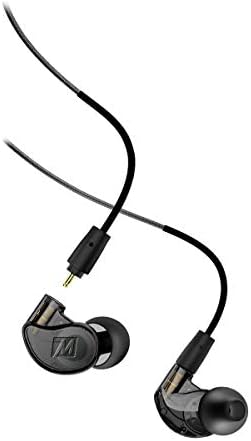 MEE audio M6 PRO In-Ear Monitor Headphones – 2 nd Gen Model with Superior Sound Quality, Customizable Fit Memory Wire Earhooks, and Durable Replaceable Cables for Professional Musicians – Noise Isolation Earbuds with Dual Cord Options (Black) – Perfect for Live Performances and Studio Recording