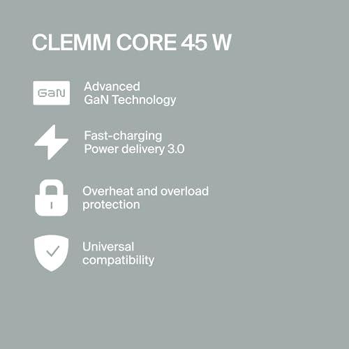Core 65 W Ga N Fast Charger – Dual USB-C & USB-A Power Adapter for Ultimate Device Compatibility, Rapid Charging for Mac Book, i Phone 16/15/14/13/12/11, i Pad, Galaxy S24/S23 Ultra, and USB-C Laptops – Travel-Friendly Design for On-the-Go Charging Solutions