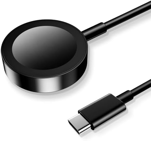Revolutionary USB-C Magnetic Charging Cable for Apple Watch – High-Speed 6.6 FT Charging Solution Compatible with All Series Models Including Ultra2/Ultra/8/7/6/SE/SE2/5/4/3/2 – Elegant Black Design Ideal for Home and Office Use – Durable Smartwatch Charger for Optimal Performance and Convenience