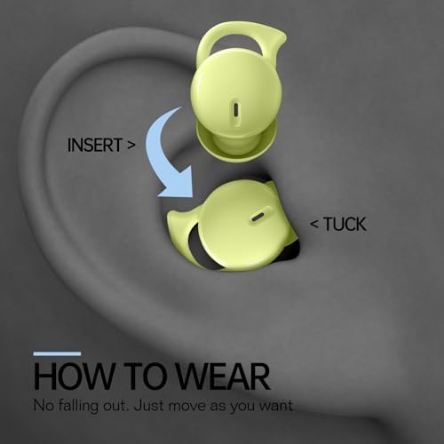 Ultimate Comfort Bluetooth 5.3 Sleep Earbuds for Side Sleepers – Invisible Design with Noise-Cancelling Technology in Beige – Waterproof and Lightweight for Meditation, Relaxation, and Outdoor Use