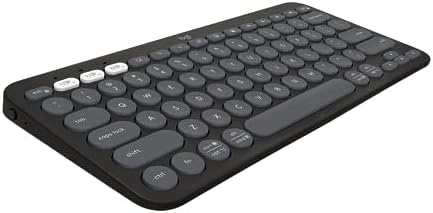 Logitech Pebble Keys 2 K380 s: Versatile Multi-Device Bluetooth Wireless Keyboard with Customizable Shortcuts, Slim & Portable Design for Ultimate Productivity Across Windows, mac OS, i Pad OS, Android, and Chrome OS – Tonal Graphite Finish for Style and Comfort