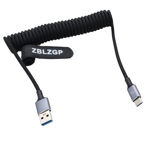 Nylon Braided USB C to USB A Cable for Fast Charging & High-Speed Data Transfer – Perfectly Compatible with Fujifilm X-T4, Blackmagic PCC 4 K, Atomos Ninja V, and DJI Drones – Durable, Tangle-Free Design for Professionals & Creatives