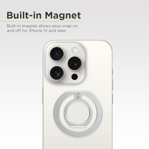 Magnetic Phone Grip Ring Stand for i Phone 16 Series – Premium Gold Kickstand Holder for Mag Safe Compatibility – Effortless Attachment for Hands-Free Streaming & Meetings – Versatile Design with Metal Stickers for Non-Mag Safe Phones – Lifetime Warranty & 30-Day Money Back Guarantee
