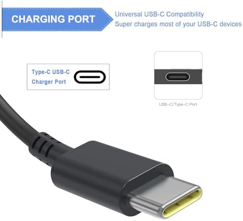 High-Speed 100 W & 90 W USB-C Charger for Lenovo Think Pad & Idea Pad – Universal Compatibility, Enhanced Power Delivery, and Safe Charging for All Your Devices – Perfect Replacement for Yoga, Think Book, and Chromebook Models