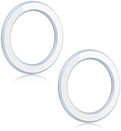 Magnetic Phone Ring Holder for i Phone 12, 13, 14 – Stylish Magnetic Car Stand & Wall Mount for Mag Safe Cases – Dual-Pack White Accessory for Ultimate Convenience and Hands-Free Use