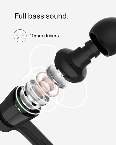 Belkin Sound Form USB-C Wired Earbuds – High-Fidelity In-Ear Headphones with Microphone for i Phone 15/16, i Pad Mini, Galaxy S25, and Google Pixel 9 – Water-Resistant Design and Ergonomic Comfort for Music Enthusiasts and Professionals – Durable Tangle-Free Cable for Everyday Durability and Convenience