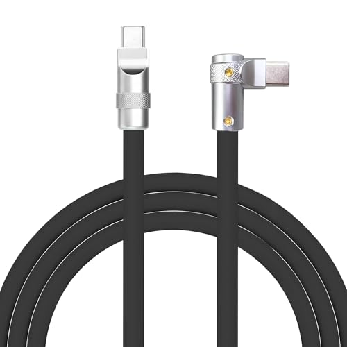 Transform Your Charging Routine with Chubbycable Flex Elbow Pro – 90-Degree USB-C Cable for Lightning-Fast 240 W Power Delivery, Durable Ultra-Thick Silicone Build, Perfect for Convenient Access in Tight Spaces, Ideal for Mobile Phones, Tablets, and Gaming Enthusiasts