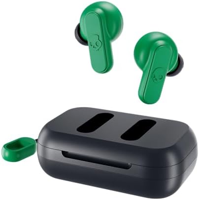 Skullcandy Dime 2 Bluetooth Wireless Earbuds – Noise-Isolating Audio with 12-Hour Battery Life, Integrated Microphone for Hands-Free Calls, Lightweight Design with Lanyard for Ultimate Portability – Compatible with i Phone & Android, True Black Finish for Stylish Comfort