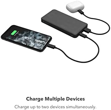 Mophie Powerstation Mini 5,000 m Ah Portable Power Bank – Ultra-Fast 20 W USB-C PD Charger for Rapid Device Recharging, Compact Pocket-Sized Design with LED Battery Indicator, Includes USB-C Cable for Instant Connectivity, Essential Travel Accessory for On-the-Go Smartphone Power