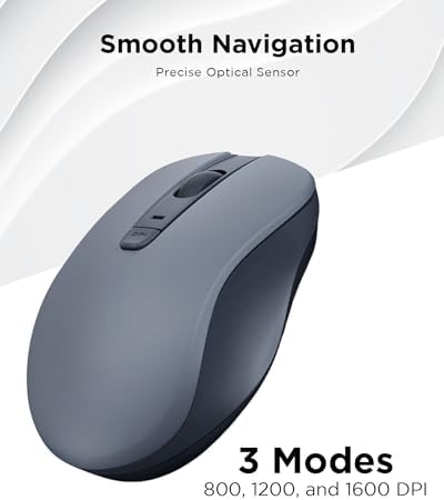Lenovo WL150 Wireless Mouse – Ergonomic Ambidextrous Design with 1,000 DPI Precision for Ultimate Comfort and Efficiency – 2.4 G Nano USB-A Receiver for Uninterrupted Connectivity – Compact, Portable, and Ideal for Travel, Perfect for Both Home and Office Use
