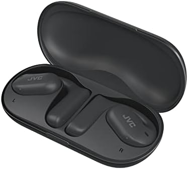 JVC Nearphones Open Ear True Wireless Headphones – Premium 16 mm Drivers for Deep, Rich Sound Quality, Ultra-Lightweight Design with 17-Hour Extended Battery Life, Versatile Single-Ear Usage Ideal for Active Lifestyles – Bluetooth 5.1 Enabled (Black) – Perfect for Daily Commutes and Sports Activities
