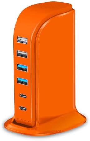 Elevate Your Charging Game with Upoy’s Ultimate USB Power Hub: Multi-Device Charging Station with 5 ft Extension Cord for i Phones, Tablets, and Earbuds – Fast, Efficient Power Adapter for Home and Office Use with Advanced Safety Features