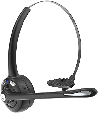 Caymuller V5.1 Wireless Bluetooth Headset with Advanced Noise-Canceling Microphone – Premium On-Ear Headphones for Crystal Clear Calls and Immersive Music Experience, Ideal for Professionals, Gamers, and Trucker Use, Effortless Compatibility with Laptops and Communication Apps like Skype, Enhanced Mute Function for Office Environments