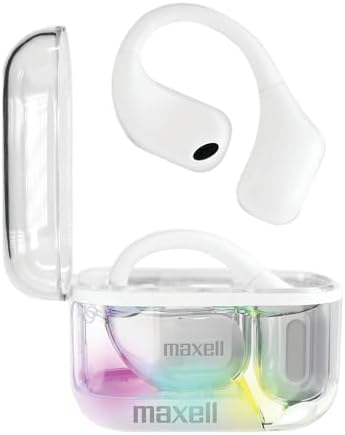 Maxell OWS Pro Bluetooth Open Earhook Earbuds – 18-Hour Battery Life, Surrounding Sound Awareness, Ergonomic Fit, Vibrant Color Choices, Seamless Bluetooth Connectivity for Active Lifestyles and Enhanced Listening Freedom