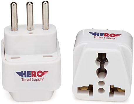 Hero Travel Supply All-in-One Universal Travel Adapter – Global Charging Companion for 100+ Countries | Charge Up to 3 Devices with Dual USB-A & USB-C Ports | Compact Design with Built-in Surge Protection for Hassle-Free Adventures | Essential Travel Accessory for On-the-Go Connectivity