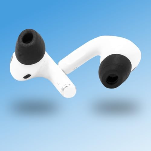 Elevate Your Sound Experience with Comply Premium Memory Foam Earbud Tips for Apple Air Pods Pro 1 & 2 – Large Black Replacement Tips for Superior Comfort and Unmatched Noise Isolation (3 Pairs) – Limited Edition Accessory for Audiophiles
