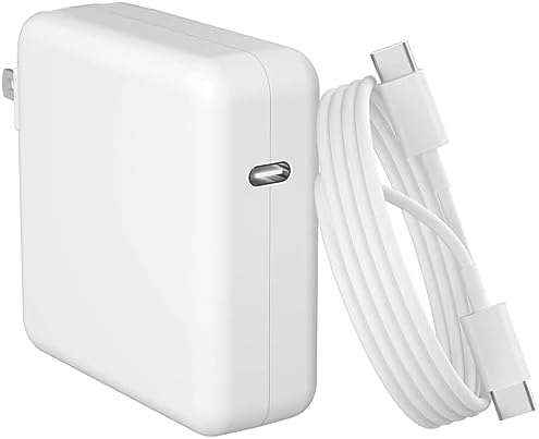 Ultra-Fast 96 W USB-C Charger for Mac Book Pro & Air – Versatile Charging Solution for i Pad Pro, Samsung Galaxy, and All Type-C Devices with 6.6 ft Cable – Superior Compatibility and Lightning Speed Performance