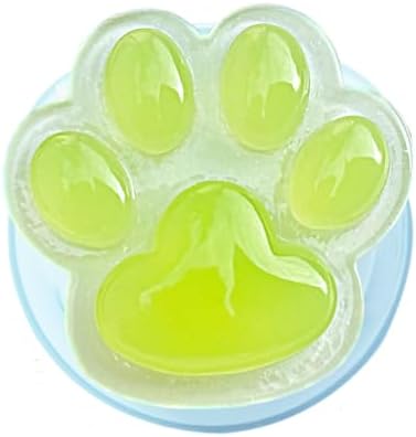 Cute Luminous Pink Cat Paw Magnetic Phone Grip Compatible with MagSafe,Kawaii 3D Shinny Phone Holder Stand for Kindle & iPhone – Adatper Iron Piece Included – Enhanced Compatibility and Speed