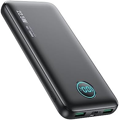 Ultra-Slim 10800 m Ah Portable Power Bank with LCD Display – Dual QC 4.0 & PD Fast Charging for i Phone 15, Android & Samsung Galaxy – Lightweight Travel Companion for Continuous Device Power