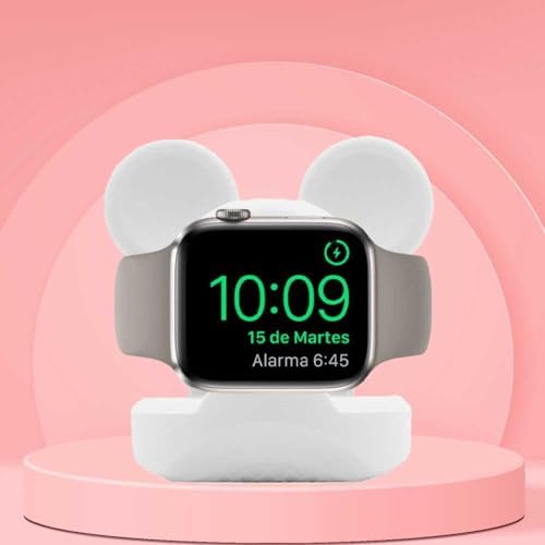 Stylish Cartoon Silicone Apple Watch Charging Dock – Enhanced Nightstand Compatibility for All Series Ultra/8/SE2/7/6/5/4/3/2/1 – Fast-Charging Solution with Tidy Cable Management for Personalized Décor and Elevated Viewing Experience