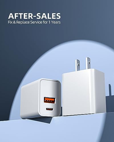 20 W USB-C Fast Charger for Air Pods Pro 2 (2023) – Dual Port Power Adapter with 6.6 ft Cable for Swift Charging and Enhanced Compatibility – Zouxan Power Accessory for Ultimate Convenience and Durability