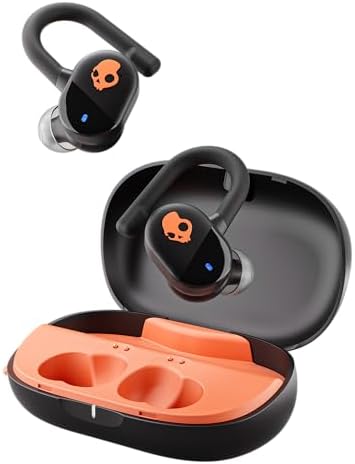 Skullcandy Push Play Active Wireless Earbuds – Premium Bluetooth Headphones with Advanced Noise Isolation, 34-Hour Battery Life, Ultra-Secure Over-Ear Fit, Sweat & Water Resistant, Integrated Microphone for Seamless i Phone & Android Use – Trendy Preppy Blue for Dynamic Lifestyles
