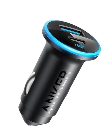 Anker 323 52.5 W USB-C Car Charger Adapter – Power IQ 3.0 Fast Charge for i Phone 15/15 Pro Max, Galaxy S23/22, Pixel – Dual Device Charging, Compact Design with Safety Features for On-the-Go Efficiency