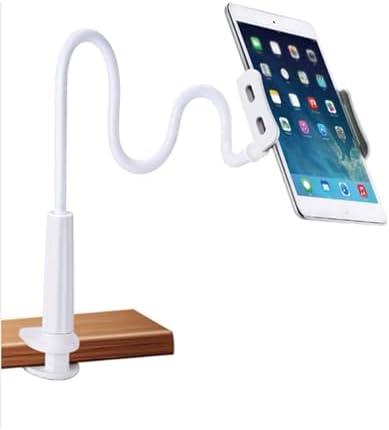 Phone Holder,gooseneck Phone Holder,360° Rotate Support Rod One-Hand Adjustable Cell Phone Holder,for Desk Headboard Nightstand. (White) – Enhanced Compatibility and Speed