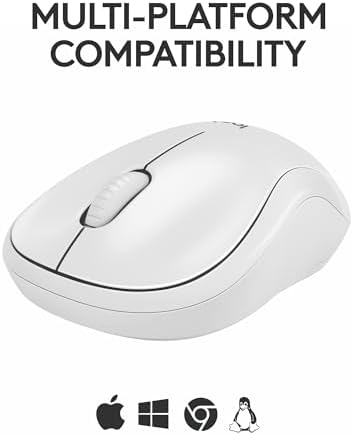 Logitech M240 Silent Bluetooth Mouse – Wireless & Compact Design for Effortless Navigation, 18-Month Battery Life, and Smooth Tracking on All Surfaces – Ideal for Windows, mac OS, Chrome OS – Portable Off White Solution for Professionals on the Go