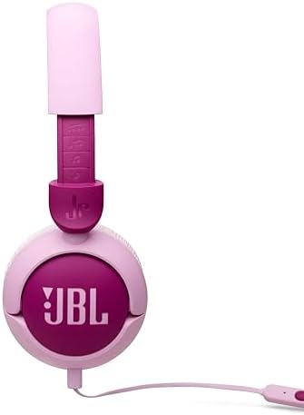 JBL Junior 320 On-Ear Kids Headphones – Safe Sound Technology with Built-in Mic & Customizable Stickers for Fun Personalization, Perfect for Music, Movies, and Learning