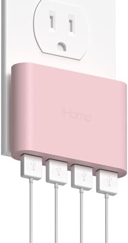 i Home 2-Port USB Wall Charger – Compact Dual Port AC Adapter for Rapid Device Charging – Flat Design for Travel & Home Use – Enhanced Compatibility with Smartphones & Tablets – Safe, High-Speed Charging Solution