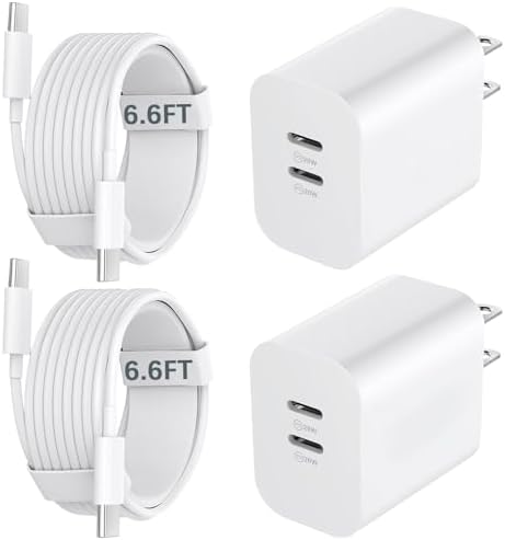 20 W Dual-Port USB-C Fast Charger with 6.6 FT Cable – Ultimate Power Solution for i Phone 15/16 Pro Max & Android Devices – Efficient Travel Companion Designed for rapid charging, this 20 W Dual-Port USB-C Charger ensures your i Phone 15/16 Pro Max and Android devices stay powered up with maximum efficiency. Featuring a generous 6.6 FT USB-C to C cable, this charger eliminates the inconvenience of short cords while allowing you to multitask with ease. Its dual-port design offers the ability to charge two devices simultaneously, making it ideal for busy professionals and frequent travelers. Enjoy broad compatibility across multiple Apple and Android devices, ensuring versatility for all your charging needs. The compact and lightweight structure of this charger enhances portability, making it an essential accessory for your on-the-go lifestyle. Built with high-quality materials, this charger prioritizes durability and safety, giving you peace of mind while delivering fast charging performance. Elevate your charging routine and stay connected wherever life takes you with this indispensable charging solution.