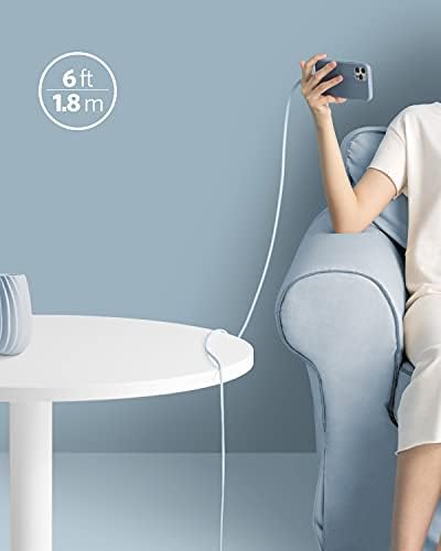 Anker 6 FT MFi Certified USB C to Lightning Cable – Rapid Power Delivery for i Phone 13 Pro, 12 Pro Max, 12, 11, X, XS – Durable Misty Blue Charging Solution with Reinforced Connectors for Optimal Performance and Stylish Flexibility