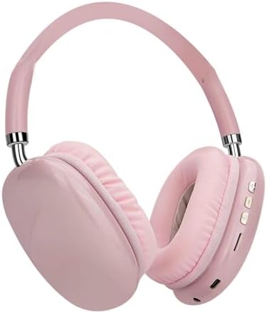 Stylish Pink Over-Ear Bluetooth Headphones – 28-Hour Battery Life with Advanced Microphone for Crystal Clear Calls – Ideal for Music Enthusiasts and Active Lifestyles – Effortless Connectivity with i OS & Android – All-Day Comfort for Extended Use