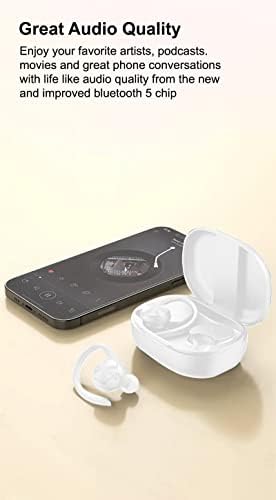 Revolutionary Bluetooth 5.0 Wireless Sports Earbuds with 48-Hour Battery and Smart LCD Display – Immersive Noise Cancelling Headphones for Active Lifestyles, Perfect for Workouts and Commutes (White)