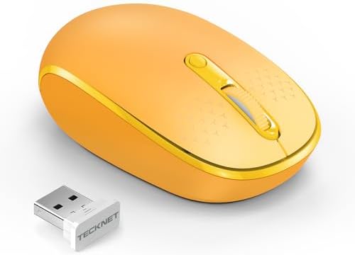 TECKNET 2.4 GHz Wireless Mouse – Ultra-Quiet & Portable Computer Companion with Adjustable DPI, USB Receiver, and Ergonomic Design for Seamless Use Across Chromebook, Laptop, PC & Mac – Enhance Productivity Effortlessly