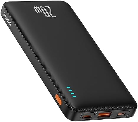 Baseus 20 W PD QC Power Bank – Ultra-Slim 10,000 m Ah Fast Charging Portable Charger with Dual USB-C Ports for i Phone 15/14/13/12/11, Samsung S23/S22, Google & LG – Lightweight & Enhanced Compatibility for On-the-Go Power Solutions