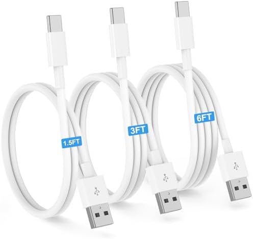 Essri 3-Pack Carplay USB A to C Cable for iPhone 16/15 Pro Max,USB C Car Charger Cable 3FT,Fast Charging Cord Compatible with iPad Pro/Air/Mini, for Apple 16/15 Series,for Samsung,Blue – Enhanced Compatibility and Speed