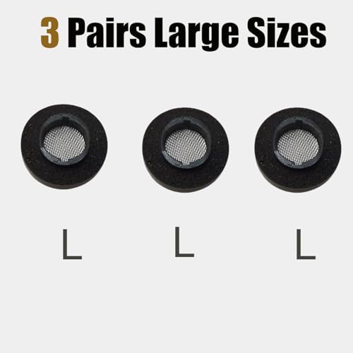 Premium Memory Foam Earbud Tips for Samsung Galaxy Buds3 Pro – Superior Comfort & Noise Isolation Replacement Tips, 3 Pairs in Black, Small Size – Optimize Your Listening Experience with Enhanced Fit and Sound Quality