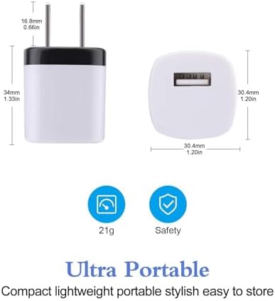 10-Pack USB Wall Charger Adapters – Efficient 1 A/5 V Fast Charging Blocks for i Phone 11 Pro Max to 16 & Samsung Galaxy S20 Ultra to S24 – Compact, Durable, and Travel-Friendly Power Solutions for All Your Devices