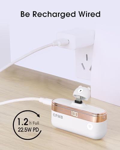 Compact 5,000 m Ah Portable Charger with 22.5 W Fast Charging – Sleek Power Bank with Digital Display for i Phone 16/15, Samsung, LG, Google & More – Ultimate Compatibility for On-the-Go Power Solutions
