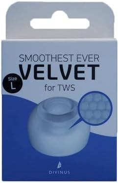 Elevate Your Audio Experience with Hi Fi Go Divinus Velvet Eartips – Comfort-Driven Deep Insertion Design for TWS Earbuds (3 mm-5 mm Nozzles, Size S, 3 Pairs) – Premium Velvet Material Enhances Sound Isolation and Stability for Active Lifestyles
