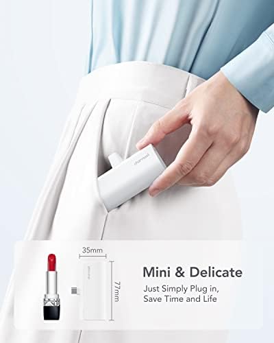 Ultra-Compact 5000 m Ah Power Bank for i Phone 16/15 & Samsung Galaxy S24 – 20 W PD Fast Charging Mini Charger for On-the-Go Efficiency, Pocket-Sized Battery Pack with USB-C Connectivity for Rapid Recharges and Enhanced Compatibility – Perfect for Travel and Everyday Use