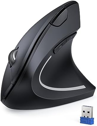TECKNET Wireless Vertical Mouse – 4800 DPI Ergonomic Design for Ultimate Comfort & Precision, Adjustable DPI Levels for Seamless Navigation, Silent Clicks & 2.4 GHz Technology for Laptops, Desktops & Mac – Ideal Carpal Tunnel Relief Accessory