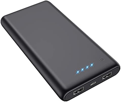 Ultra-High Capacity 40,800 m Ah Power Bank with 25 W Fast Charging – Dual Built-in Cables & 5 Outputs for Quick Device Charging – Compatible with i Phone 16/15 & Android – Sleek Blue Portable Charger for On-the-Go Power Solutions