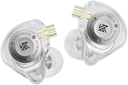 KZ EDX PRO X Wired Earbuds – Premium Hi-Fi In-Ear Monitors with Detachable Cable for Superior Sound Quality and Comfort – Ideal for Gamers, Musicians, and Audiophiles Seeking Unrivaled Audio Performance and Versatility