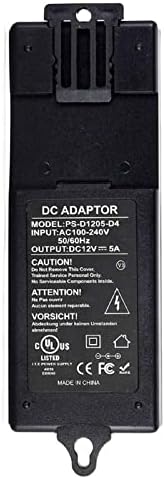 Reliable 12 V DC 5 A Power Supply Adapter for CCTV – 4-Channel Din-Rail Distribution with PTC Fuse, UL Listed by CENTROPOWER – Elevate Surveillance System Performance and Security Reliability
