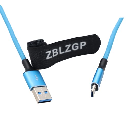 Nylon Braided USB C to USB A Cable for Fast Charging & High-Speed Data Transfer – Perfectly Compatible with Fujifilm X-T4, Blackmagic PCC 4 K, Atomos Ninja V, and DJI Drones – Durable, Tangle-Free Design for Professionals & Creatives